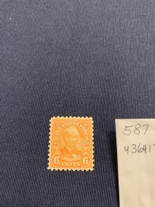 USA 587 Mint Hinged, Very Fine
