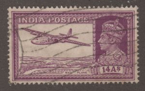 India 161a King George VI and Mail Plane 1940