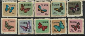 Ecuador Scott 797-803, C463-C464 MNH Complete Set