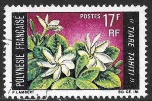 FRENCH POLYNESIA 1969 17fr Tiare Tahiti Flower Sc 246 VFU