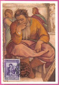 ag3505 - VATICAN - POSTAL HISTORY - set of 5 maximum card 1964, Michelangelo ART-