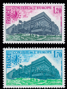 France official 1978 Sc 1O23-24 MNH XF Conseil de l'Europe
