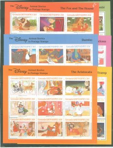 Grenada Grenadines #986-91 Mint (NH) Single (Complete Set) (Disney)