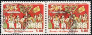 Sri Lanka (Ceylon)  #793  Used  pair CV $4.00