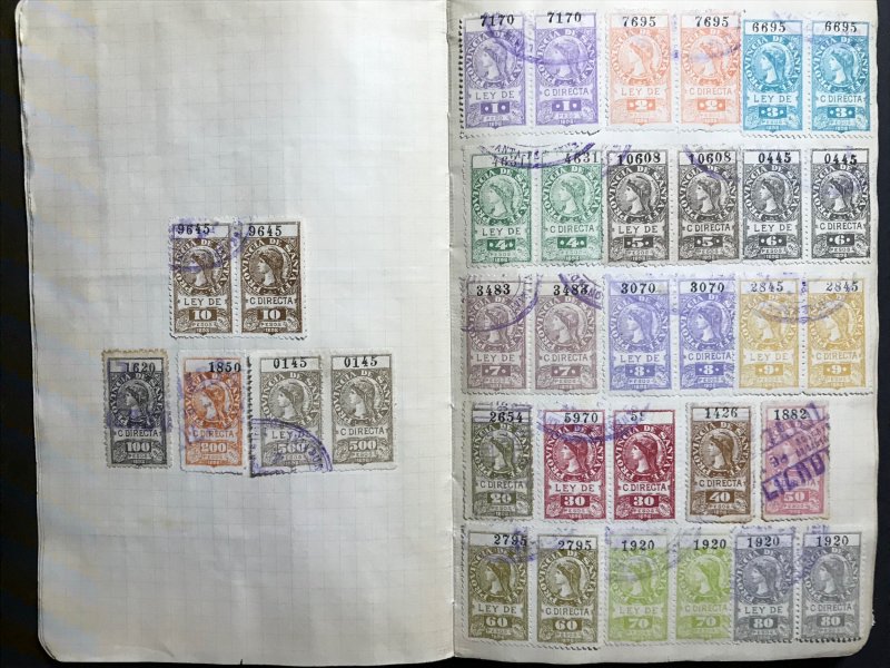 Argentina Revenue Stamps Mint/Used 1884-1912 (1100 Stamps)