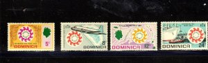 DOMINICA #257-260 1969 CARIFITA MINT VF NH O.G