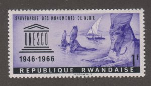 Rwanda 189 Submerged sphinexes and sailboat 1966