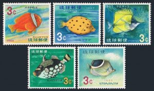 RyuKyu 151-155, MNH. Michel 180-184. Clown Fish 1966-1967.