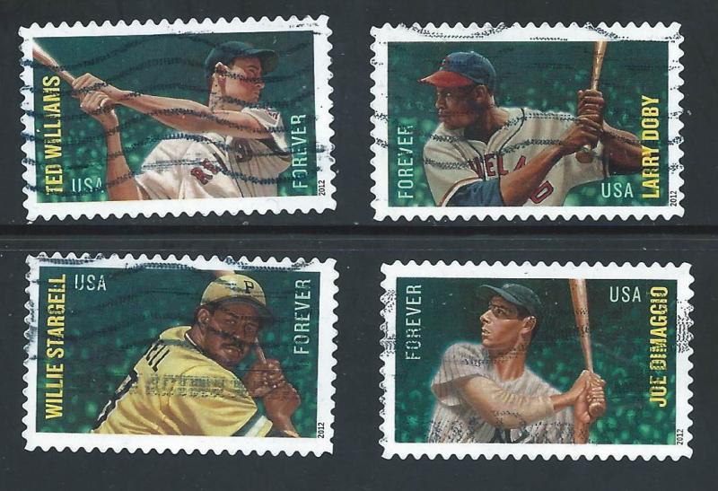 SC# 4694-4697 - (45c) - Baseball All Stars - Set of 4 - Used Off Paper