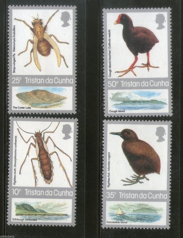 Tristan Da Cunha 1987 Birds Flightless Moth Wildlife Animals Sc 404-7 MNH #004