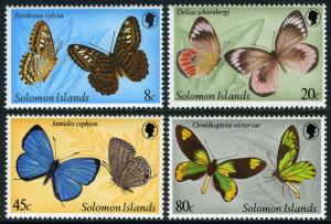 Solomon Islands 431-434, MNH. Butterflies, 1980