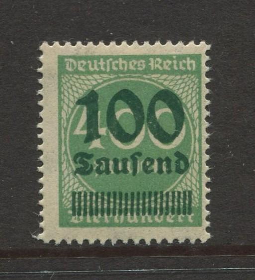 Germany -Scott 254- Definitive Issues -1923 - MLH - Single100th on a 400m Stamp