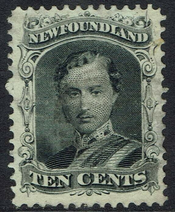 NEWFOUNDLAND 1865 PRINCE CONSORT 10C WHITE PAPER USED 