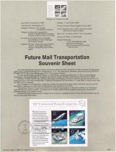 US #C126 Futuristic Mail Delivery USPS Souvenir Page