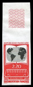 France, 1950-Present #1990 (YT 2391) Cat€15, 1985 National Information Syst...