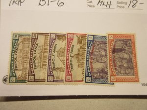 TRIPOLITANIA Scott B1-B6, MINT LIGHTLY HINGED, Lot14, Cat $18