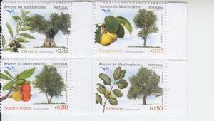 2017 Portugal Euromed Trees (4) (Scott 3940-43) MNH