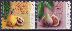 Slovenia, 2013, Flora - Fruits, Mi#994-5, used/cto