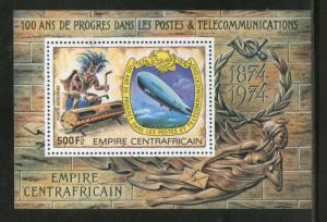 Central African Republic 1978 Zeppelin Communications M/s Sc C193 MNH # 4179