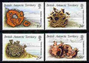 British Antarctic Territory 1989 Litchens perf set of 4 u...