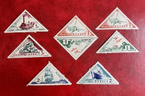 1953 Monaco Postage Due Timbre Taxe Partial Transport Set, 8 MH Stamps 