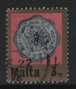 Malta   #440  used  1972  coins 3m