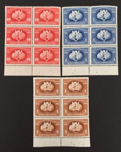 Hungary 1949 #859a-60a, C63a Booklet Pane, Symbols of the UPU, MNH.