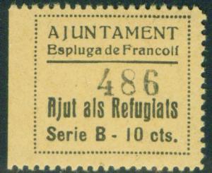 SPAIN Civil War Republic Espluga de Francoli Label GG 564