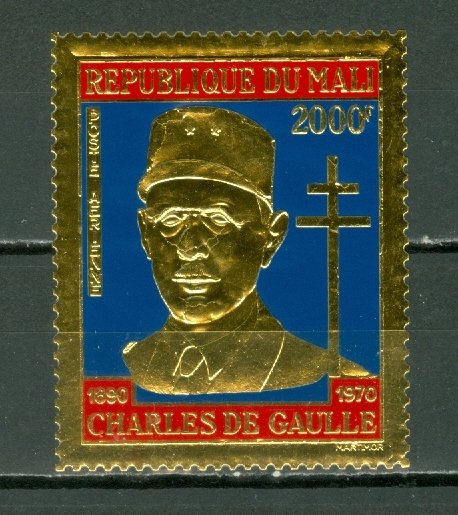 MALI 1971 DEGAULE GOLD FOIL STAMP #C114...MNH...$60.00