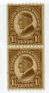 US 605 LP MH VERT PAIR SCV $1.60 BIN $.75 HARDING