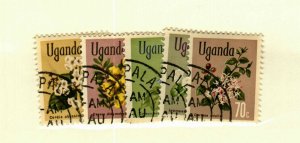 Uganda #115,117-8,120,123 used Flowers