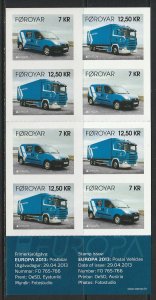 2013 Faroe Islands - Sc 604a - MNH VF - Complete Booklets - Europa