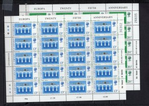 GUERNSEY 1984 YEAR EUROPA SET OF 2 SHEETS OF 20 STAMPS MNH