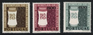 Portugal Publication of 'Coloquios dos Simples' by Dr G d'Orta 3v 1964 MNH