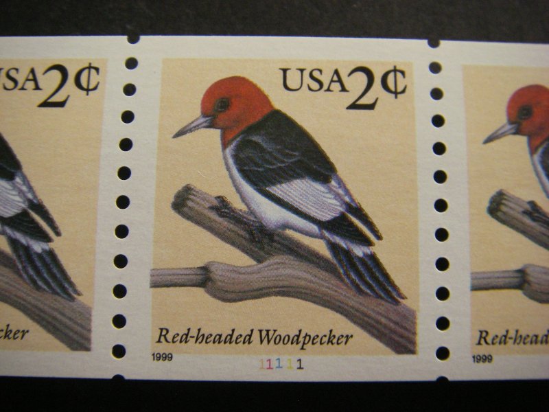 Scott 3045, 2c Woodpecker, PNC7 #11111, MNH Coil Beauty