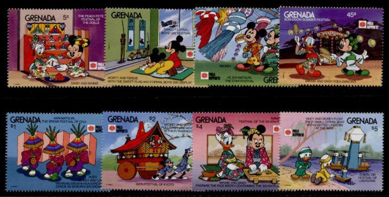 Grenada 1961-71 MNH Disney, Philanippon, Mickey Mouse