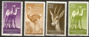 1957 Spanish Sahara Scott 81-84 Animals MNH short set