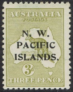 NWPI NEW GUINEA 1918 KANGAROO 3D MNH ** 3RD WMK