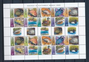 [NAV1538] Netherlands Antilles Antillen 2004 Birds Vögel Fish Ducks M/S MNH