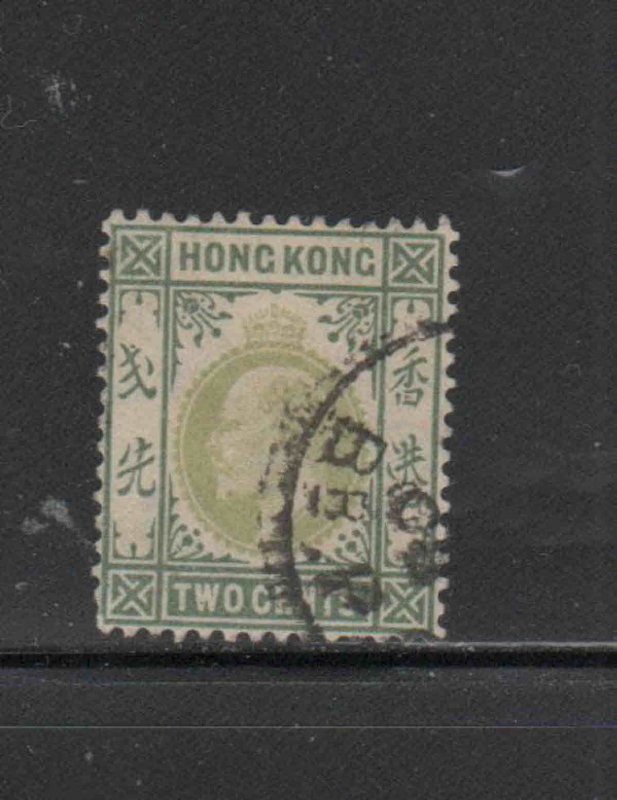 HONG KONG #87  1904  2c  KING EDWARD VII    USED F-VF