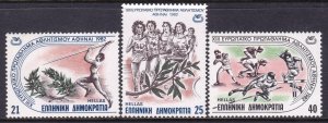 Greece 1982 European Athletic Championships Complete Mint MNH Set SC 1424-1426