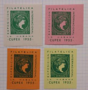 CUPEX Havana intl expo 1955 Philatelic society Stamp club show Poster ad  DM