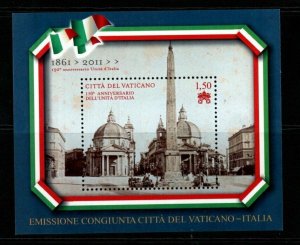 VATICAN CITY SGMS1618 2011 150th ANNIV OF ITALIAN UNIFICATION MNH