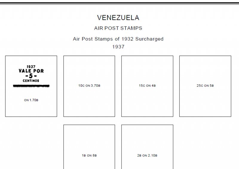 PRINTED VENEZUELA 1859-2010 STAMP ALBUM PAGES (460 pages)