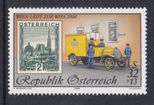 Austria    #B369  MNH  1998  stamp exhibition sheet 32s  mail truck