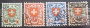 Switzerland #200a-203a Used Set- SCV=$36.00