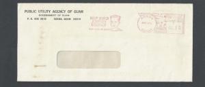 1976 Agana Guam Public Utility Agency W/Slogan Cancel Help Build See Info