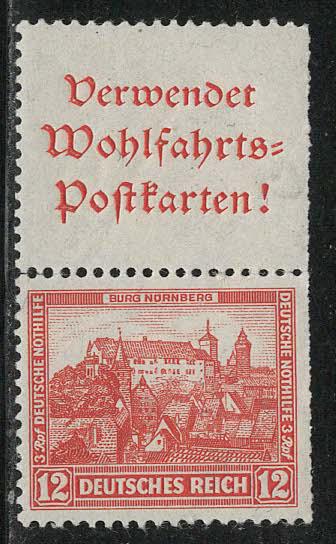 Germany Scott # B46, label A3, mint nh, se-tenant, Mi# S101