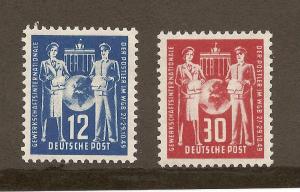 DDR #49-50 Comp 1949 Set MNH