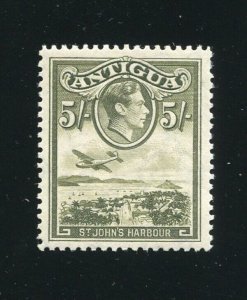 Antigua 93 St. Johns Harbour 5 Shilling Stamp MNH